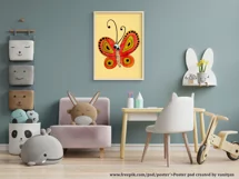 Nursery Prints | Baby Girl Nursery Posters | Butterfly Print Product Image 6