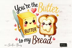 Butter To My Bread Funny Valentine Png Product Image 4