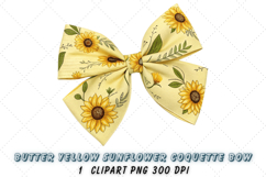 butter yellow bow, coquette bow clipart, spring floral bow, sunflower flower bow, digital bow design, yellow floral bow, cheerful coquette bow, spring sunflower clipart, floral bow design, yellow sunflower bow