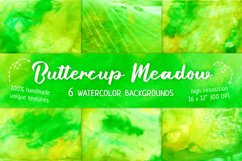 Green Background, Sunny Watercolor Texture for Sublimation Product Image 1