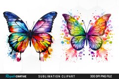 Watercolor Butterfly Exquisite Clipart Product Image 1