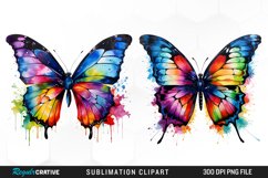 Watercolor Butterfly Exquisite Clipart Product Image 1