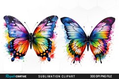 Watercolor Butterfly Exquisite Clipart Product Image 1