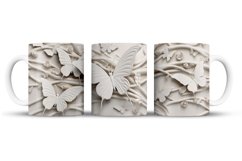 Butterflies 3D Mug Wrap Sublimation Designs, 3d Mug, Butterflies Png