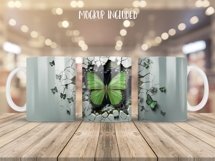 Butterflies 3D Mug Wrap Sublimation Designs, 3d Mug, Butterflies Png