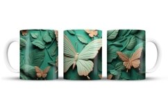 Butterflies 3D Mug Wrap Sublimation Designs, 3d Mug, Butterflies Png