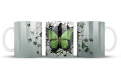 Butterflies 3D Mug Wrap Sublimation Designs, 3d Mug, Butterflies Png
