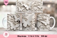 Butterflies 3D Mug Wrap Sublimation Designs, 3d Mug, Butterflies Png