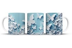 Butterflies 3D Mug Wrap Sublimation Designs, 3d Mug, Butterflies Png