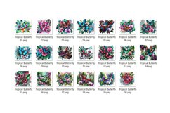 Butterflies and Flowers Tumbler Wrap Sublimation Bundle