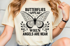 Butterflies Appear When Angels Are Near SVG, Book Lover SVG Product Image 2