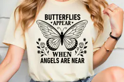Butterflies Appear When Angels Are Near SVG, Book Lover SVG Product Image 2