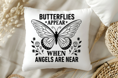 Butterflies Appear When Angels Are Near SVG, Book Lover SVG Product Image 5