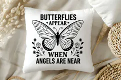 Butterflies Appear When Angels Are Near SVG, Book Lover SVG Product Image 5