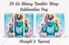 Cat Mom Tumbler Wrap, Cat Lover Tumbler Wrap, Kitten Tumbler Product Image 2