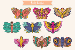 Hand Drawn Colored Butterflies | Moth | Insect | Flying Bugs Product Image 4