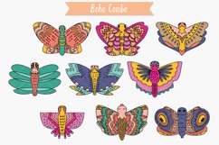 Hand Drawn Colored Butterflies | Moth | Insect | Flying Bugs Product Image 3