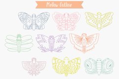 Hand Drawn Colored Butterflies | Moth | Insect | Flying Bugs Product Image 8