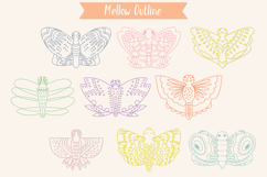 Hand Drawn Colored Butterflies | Moth | Insect | Flying Bugs Product Image 8