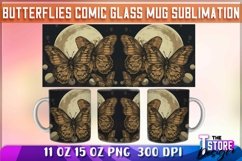 Butterflies Comic Mug Sublimation | 11 oz 15 oz Mug | PNG Product Image 1