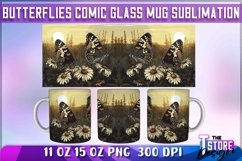 Butterflies Comic Mug Sublimation | 11 oz 15 oz Mug | PNG Product Image 1