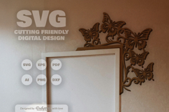 Butterfly Door Corner Laser Cut SVG Product Image 1
