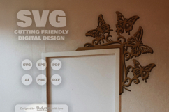 Butterfly Door Corner Laser Cut SVG Product Image 3