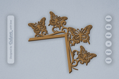 Butterfly Door Corner Laser Cut SVG Product Image 3