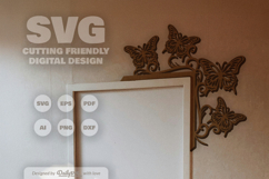 Butterfly Door Corner Laser Cut SVG Product Image 2