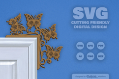 Butterfly Door Corner Laser Cut SVG Product Image 3