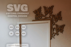 Butterfly Door Corner Laser Cut SVG Product Image 2