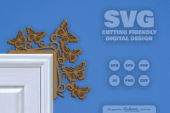 Butterfly Door Corner Laser Cut SVG Product Image 3