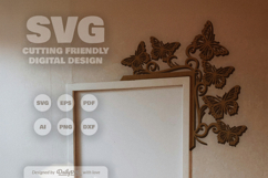 Butterfly Door Corner Laser Cut SVG Product Image 2
