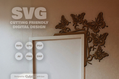 Butterfly Door Corner Laser Cut SVG Product Image 2