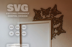 Butterfly Door Corner Laser Cut SVG Product Image 2