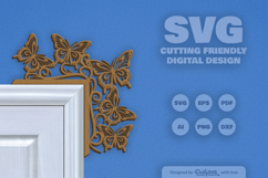 Butterfly Door Corner Laser Cut SVG Product Image 3