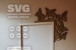 Butterfly Door Corner Laser Cut SVG Product Image 2