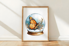 Butterflies in Snowglobe Digital Illustrations Product Image 3