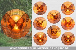 Butterfly in sunset Wind Spinner | Sublimation Spinner Desig Product Image 1