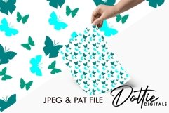 Butterflies Repeat Seamless Pattern Digital Paper, JPG, PAT Product Image 2