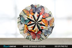 Butterflies Painted Wind Spinner Sublimation PNG Design Product Image 1