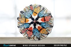 Butterflies Painted Wind Spinner Sublimation PNG Design Product Image 1