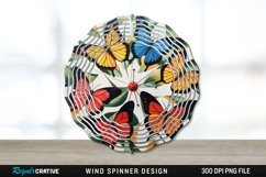 Butterflies Painted Wind Spinner Sublimation PNG Design Product Image 1