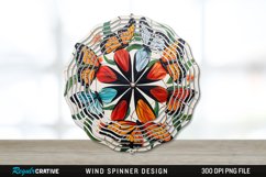 Butterflies Painted Wind Spinner Sublimation PNG Design Product Image 1