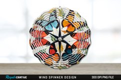Butterflies Painted Wind Spinner Sublimation PNG Design Product Image 1