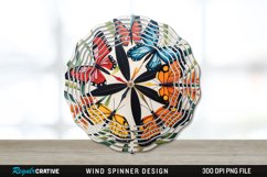 Butterflies Painted Wind Spinner Sublimation PNG Design Product Image 1
