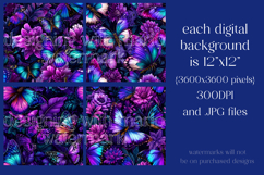 Butterfly Seamless Patterns, Blue Pink Purple Butterflies 14 Product Image 2