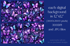 Butterfly Seamless Patterns, Blue Pink Purple Butterflies 18 Product Image 2