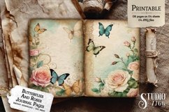Butterflies and Roses Junk Journal Pages Product Image 3