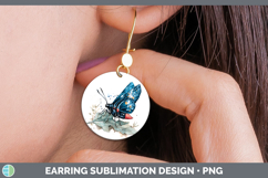 GorgeousButterflies Sketch Round Earrings design.